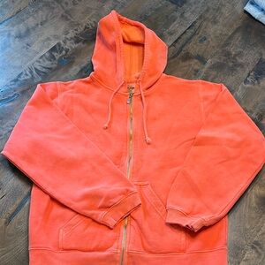Orange Zip up hoodie